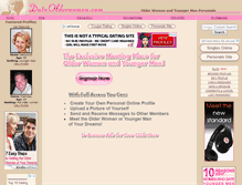 Tablet Screenshot of dateolderwomen.com